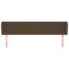 vidaXL voodipeats servadega, tumepruun, 183x23x78/88 cm, kangas