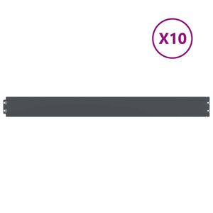 vidaXL muru&auml;&auml;red 10 tk antratsiit 10x103 cm k&uuml;lmvaltsitud teras