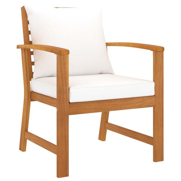 vidaXL 5-osaline aiadiivanikomplekt patjadega, akaatsiapuit