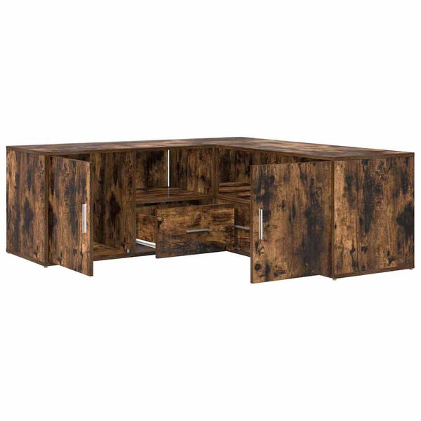 vidaXL nurgakapp, suitsutatud tamm, 200x40x45 cm, tehispuit