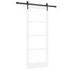 vidaXL Libisev uks ORKDAL Valge 83 x 202 cm Soe m&auml;nnipuit ja klaas