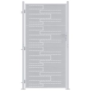 vidaXL Aia aed lukuga Hõbedane 96 x 180 cm Roostevaba teras