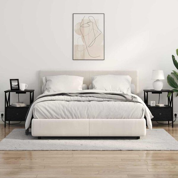 vidaXL &Ouml;&ouml;lambi kapp sahtliga Must tamm 41,5 x 40,5 x 55 cm Tehispuit