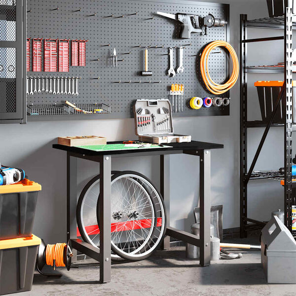 vidaXL töölaud, tumepruun, 100x60x81,5 cm tammepuit