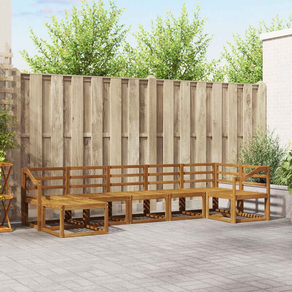 vidaXL V&auml;li diivanikomplekt 7 pcs Neutraalne Tugev akatsiapuu