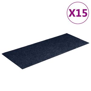 vidaXL isekleepuvad trepimatid, 15 tk, 60 x 25 cm, tumesinised, ristk&uuml;likukujulised