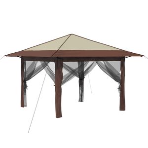 vidaXL Gazebo nelja k&uuml;lgseina ka Kreem ja pruun