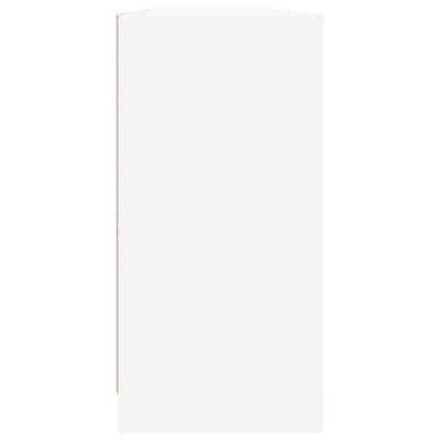 vidaXL raamaturiiul ustega, valge, 136 x 37 x 75 cm, tehispuit