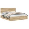 vidaXL Voodi raam sahtliga peaga Sonoma tamm 180 x 200 cm Inseneripuit