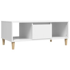 vidaXL kohvilaud, valge, 90x50x36,5 cm, tehispuit