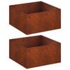vidaXL Aia istutuspot 2 tk Rooste 100 x 100 x 40 cm