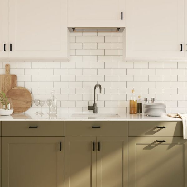 vidaXL kapi käepidemed 20 tk, must, 64 mm, roostevaba teras