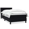 vidaXL Box Vedruvoodi Madratsiga Must 100x210 cm samet