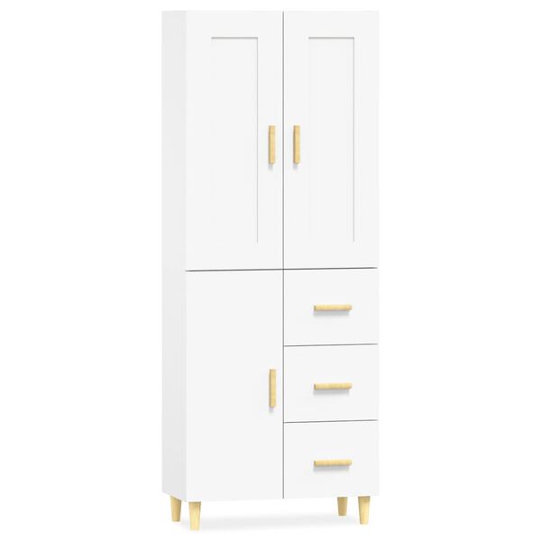 vidaXL k&otilde;rge kapp, valge, tehispuit