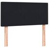 vidaXL kontinentaalvoodi madratsiga, must, 90x210 cm, samet