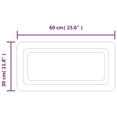 vidaXL LED-vannitoapeegel, 30x60 cm