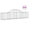 vidaXL kaarekujulised gabioonkorvid 25 tk, 200x30x40/60 cm, raud