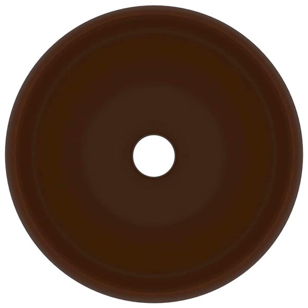 vidaXL luksuslik valamu &uuml;mar, matt tumepruun, 40 x 15 cm, keraamiline