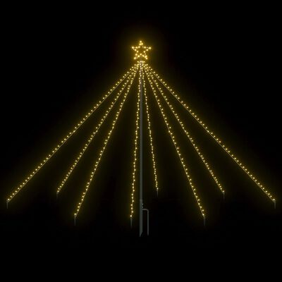 vidaXL LED-valguskettidega jõulupuu õue 400 LEDi, 2,5 m