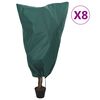 vidaXL pingutusnööriga taime fliiskatted 8 tk, 70 g/m², 0,8x1,2 m