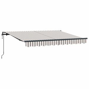 vidaXL Kokkuvolditav varikatus Helehall ja valge 400 &times; 300 cm