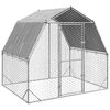 vidaXL kanajooks katusega 2,5x2x2,25 m tsingitud teras