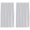 vidaXL Voile Kardin kardinatega 2 pcs Helehall 140 x 140 cm Pol&uuml;ester