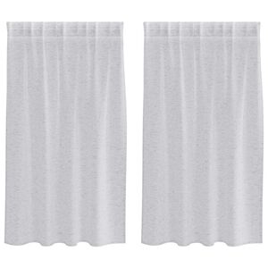 vidaXL Voile Kardin kardinatega 2 pcs Helehall 140 x 140 cm Pol&uuml;ester