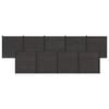 vidaXL Aia komplekt 9 tk 1564 x 186 cm WPC ja Alumiinium Must