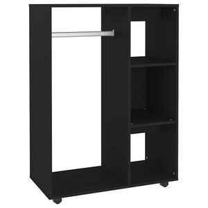vidaXL riidekapp, must, 80 x 40 x 110 cm, tehispuit