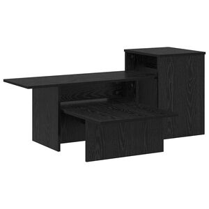 vidaXL Konsoollaud Must tamm 91,5 x 35 x 38,5 cm Tehispuit