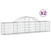 vidaXL kaarekujulised gabioonkorvid 2 tk, 200x30x40/60 cm, raud