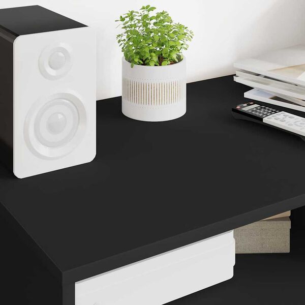 vidaXL Telerikapp sahtliga Must 100 x 48 x 43 cm Tehispuit