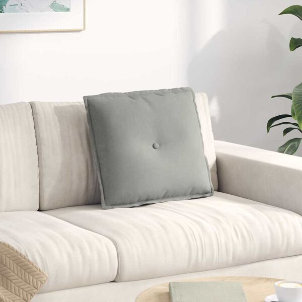 vidaXL Seljatugi padi Helehall 50 x 45 cm Mikrofiber kangas