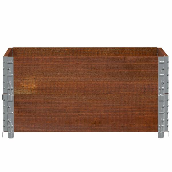 vidaXL kaubaaluste ääred 2 tk, pruun, 80 x 60 cm, toekas männipuit