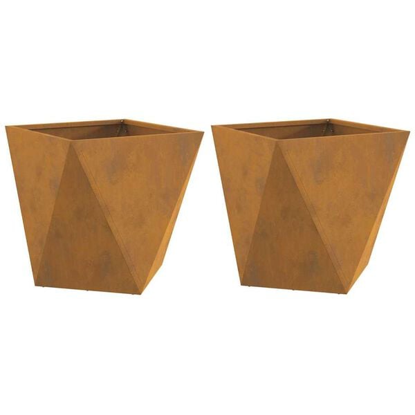 vidaXL Taimekast 2 pcs Rooste 40 x 40 x 40 cm terase tüüp