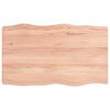 vidaXL lauaplaat, helepruun, 100 x 60 x (2-6) cm, t&ouml;&ouml;deldud t&auml;ispuit