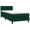 vidaXL Box Vedruvoodi madratsiga Tumeroheline 90x220 cm Velvet