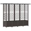 vidaXL T&otilde;stetud Padi Kase ja Katusega Pruun 203 x 40 x 138 cm PP