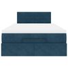 vidaXL Ottomani voodi madratsiga, tumesinine, 120x190 cm, samet