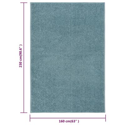 vidaXL vaip, lühike narmas, 160 x 230 cm, sinine