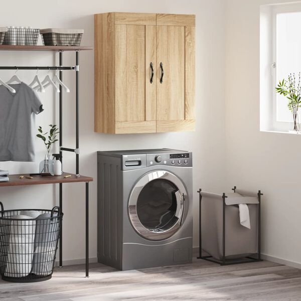 vidaXL seinakapp, Sonoma tamm, 69,5 x 34 x 90 cm, tehispuit