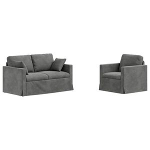 vidaXL Diivanikomplekt 2 pcs Tumehall 138 x 78 x 80 cm Samet