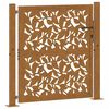 vidaXL aiav&auml;rav 100 x 100 cm ilmastikukindlast terasest lehekujundusega