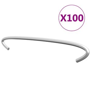 vidaXL gabiooni konksud 100 tk, tsingitud teras 15 cm