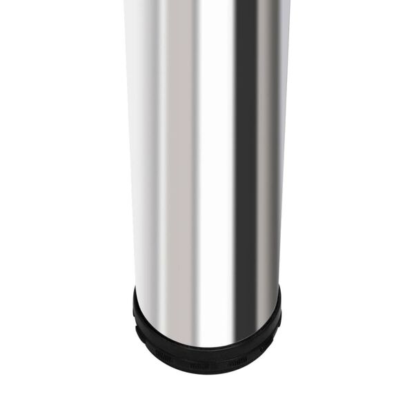 vidaXL baarilaud, MDFist ja 2 terasest jalaga, k&otilde;rgl&auml;ikega valge