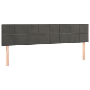 vidaXL voodipeatsid, tumehall, 180x5x78/88 cm, samet