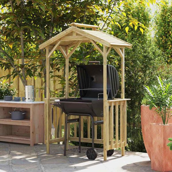 vidaXL Grillimaja Immutatud m&auml;nnipuit