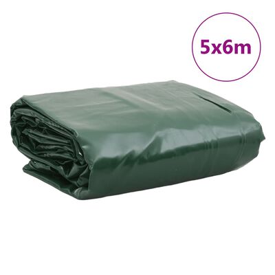 vidaXL present, roheline, 5 x 6 m, 650 g/m²