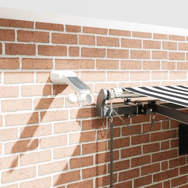 vidaXL automaatselt sisset&otilde;mmatav varikatus LEDiga, antratsiit/valge